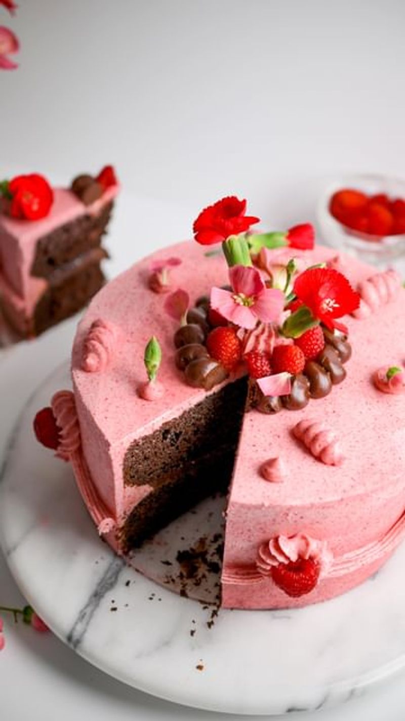 Raspberry Chocolate Layer Cake