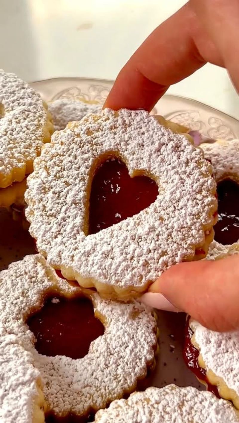 Raspberry Linzer Cookies