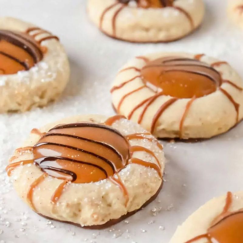 Salted Caramel Thumbprint Cookies