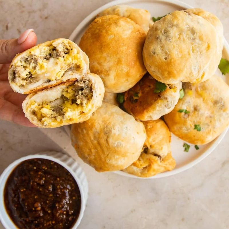 Sausage and Cheese Breakfast Bombs