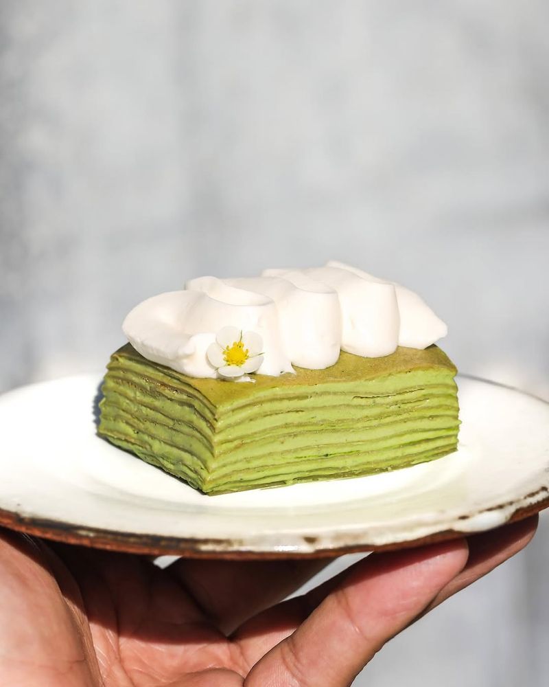 Savory Matcha Crepes