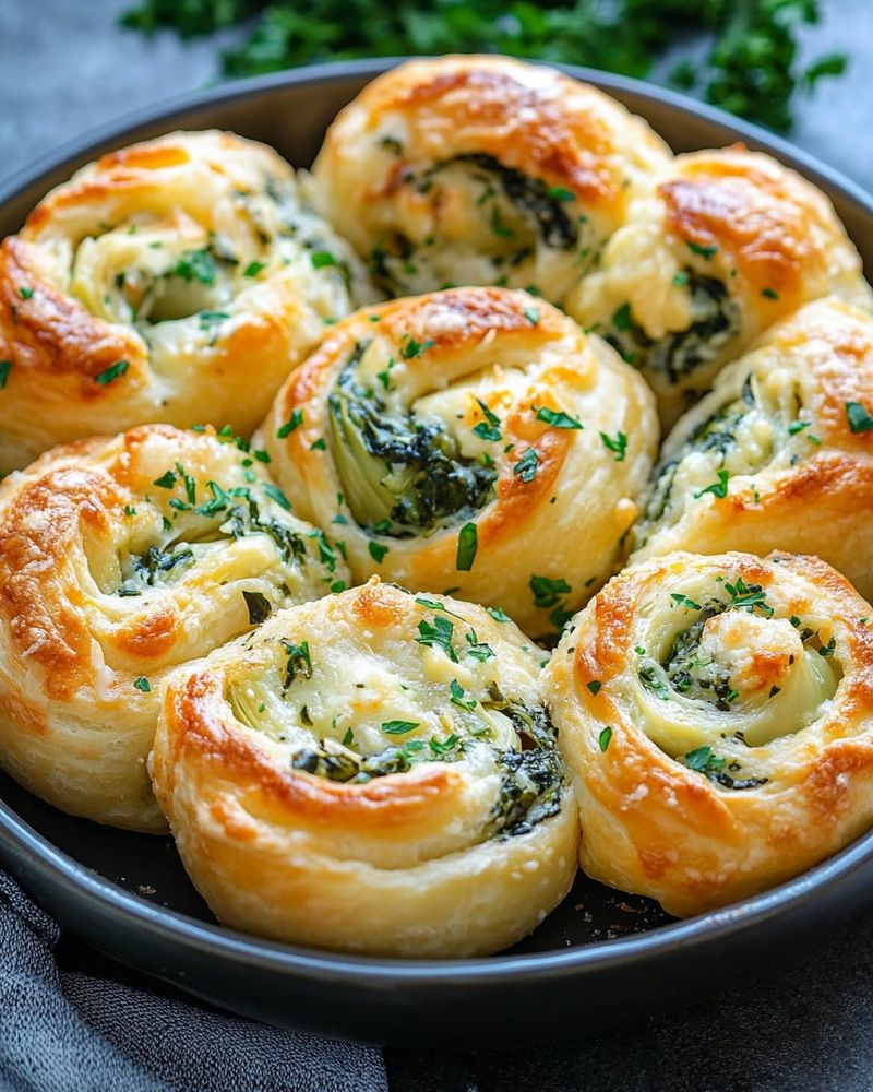 Savory Spinach and Feta Rolls