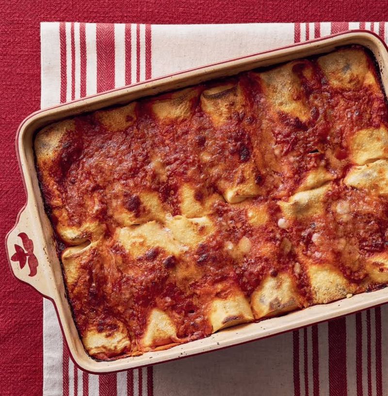 Seafood and Spinach Manicotti