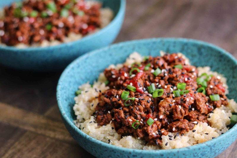 Spicy Kimchi and Quinoa Bowl
