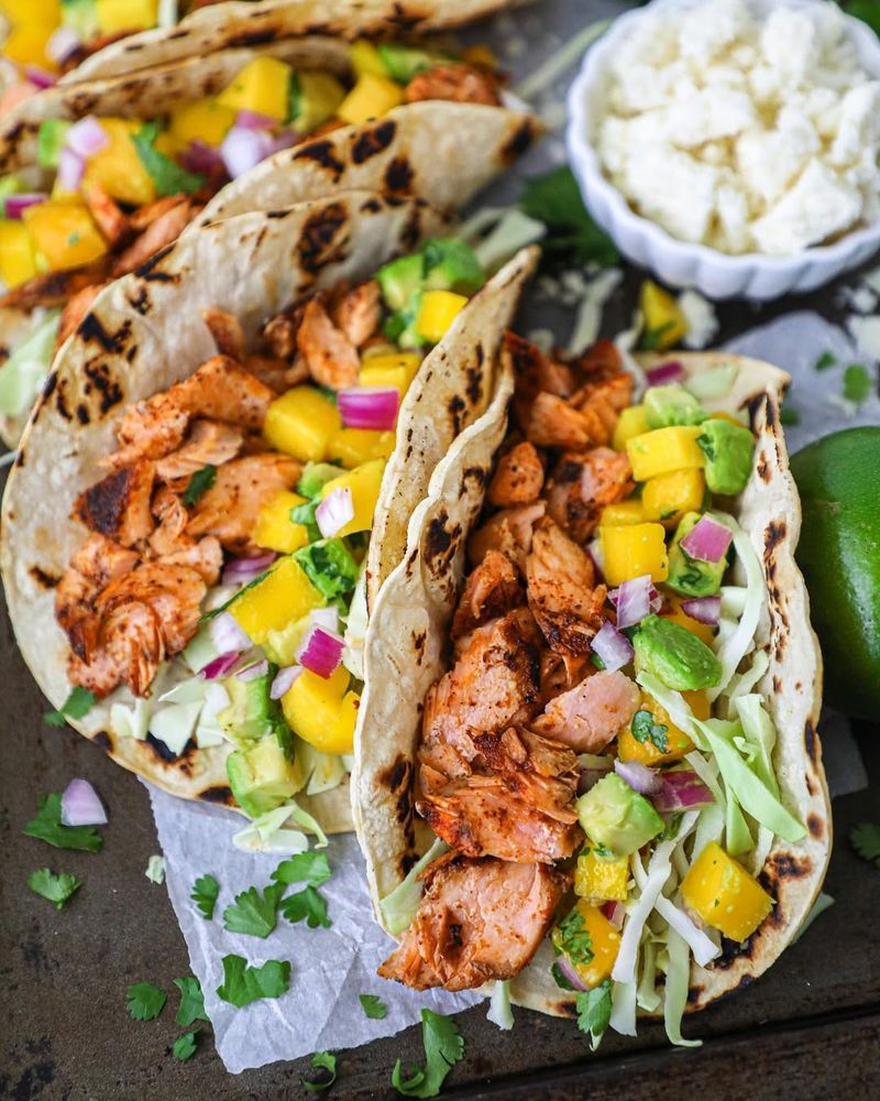 Spicy Mango Chicken Tacos