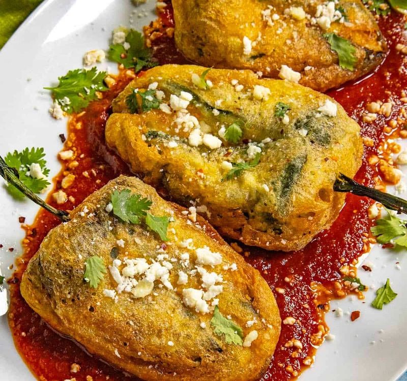 Spicy Mexican Chiles Rellenos