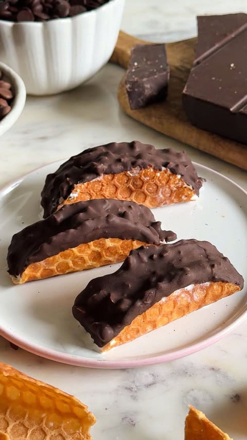 Spicy Peanut Butter Chocolate Tacos