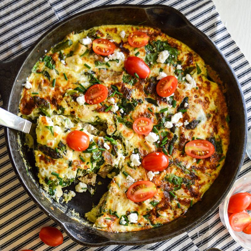 Spinach and Mushroom Frittata