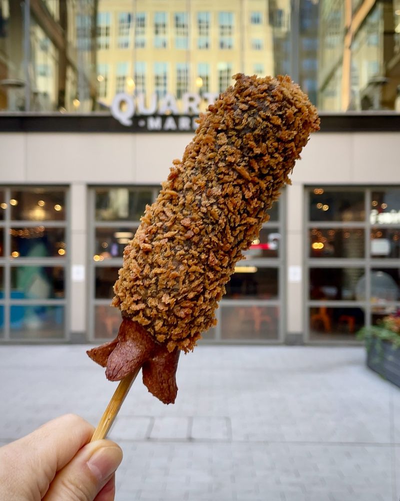 Squid Ink Corn Dog