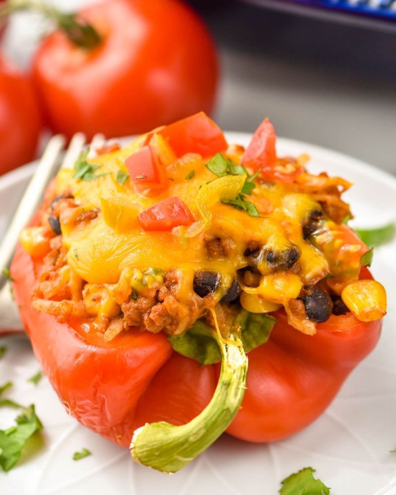 Taco-Stuffed Bell Peppers