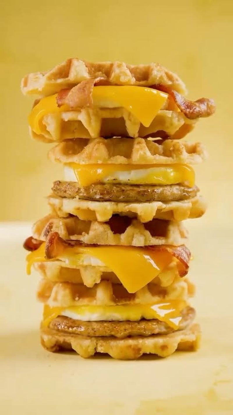 The Maple Bacon Waffle Sandwiche