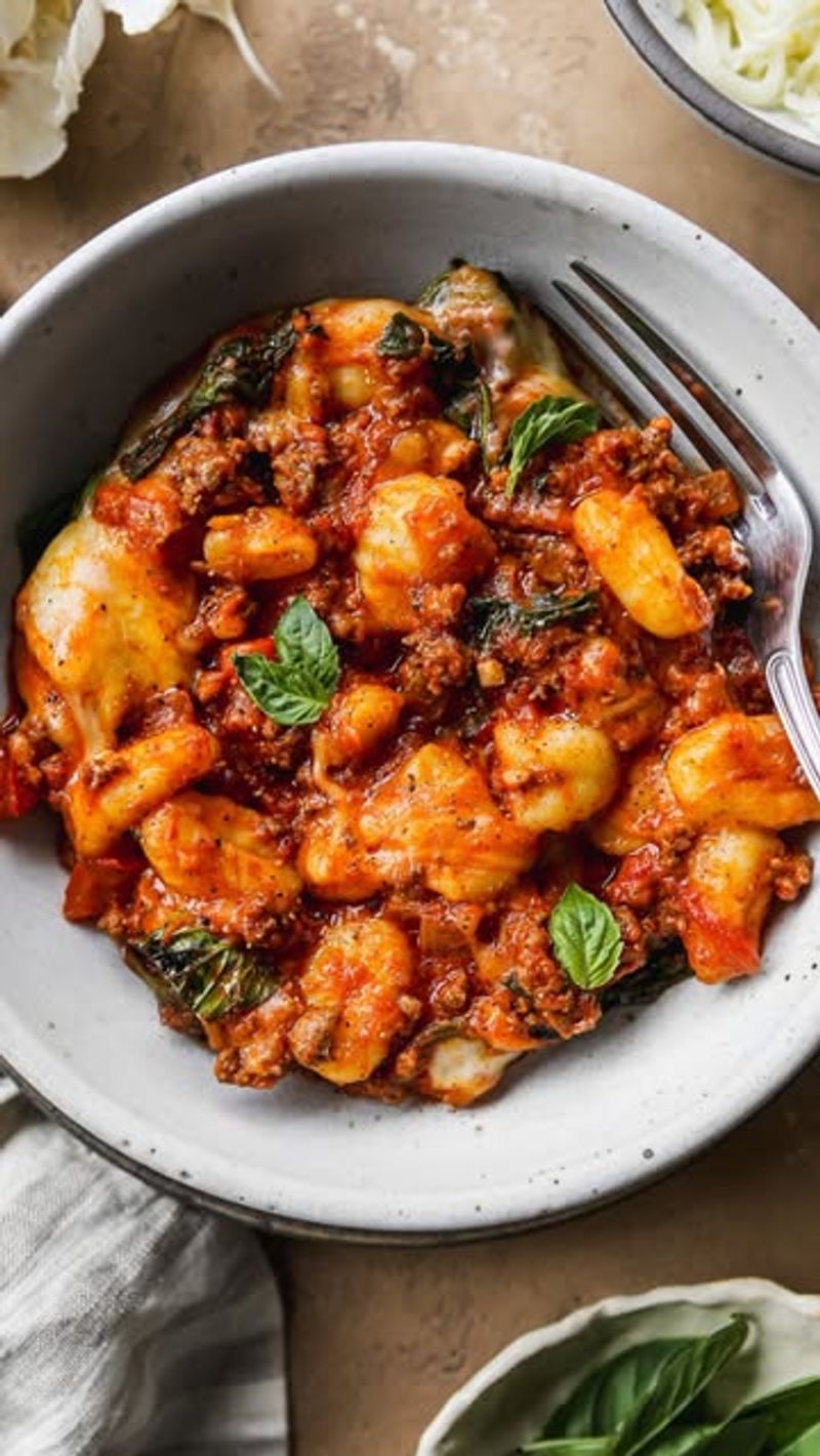 Tomato and Basil Baked Gnocchi