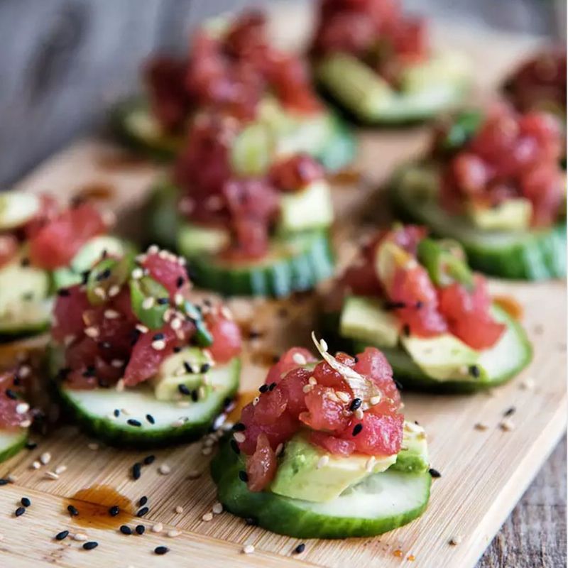 Tuna and Cucumber Bites