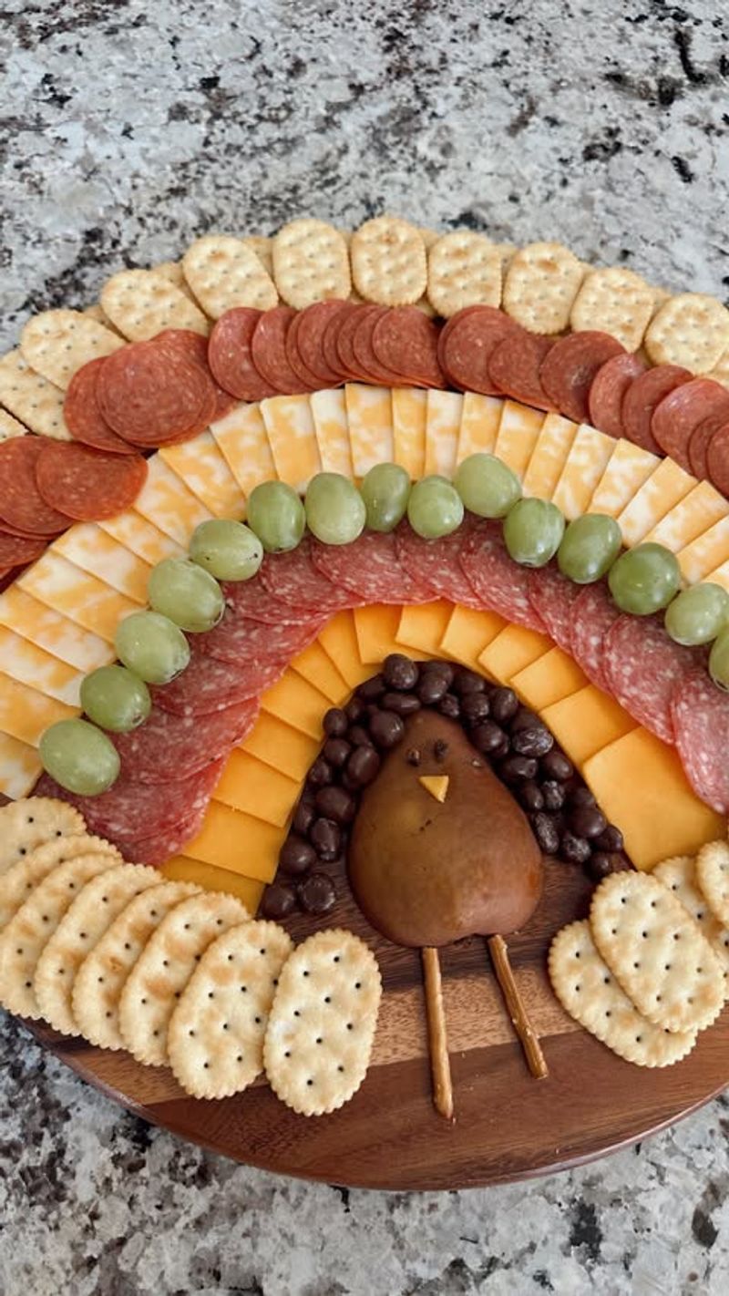 Turkey-Shaped Cheese Platter
