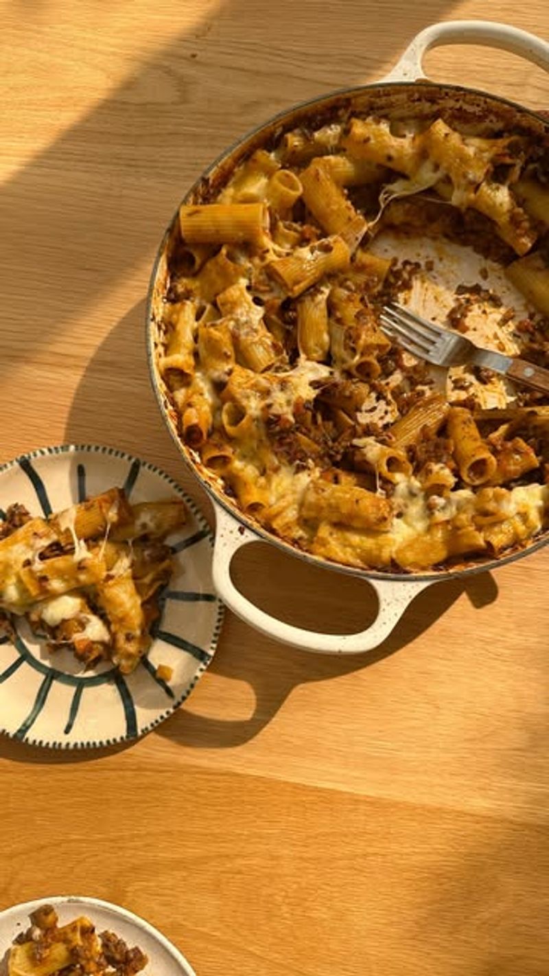 White Wine and Mushroom Pasta Bake