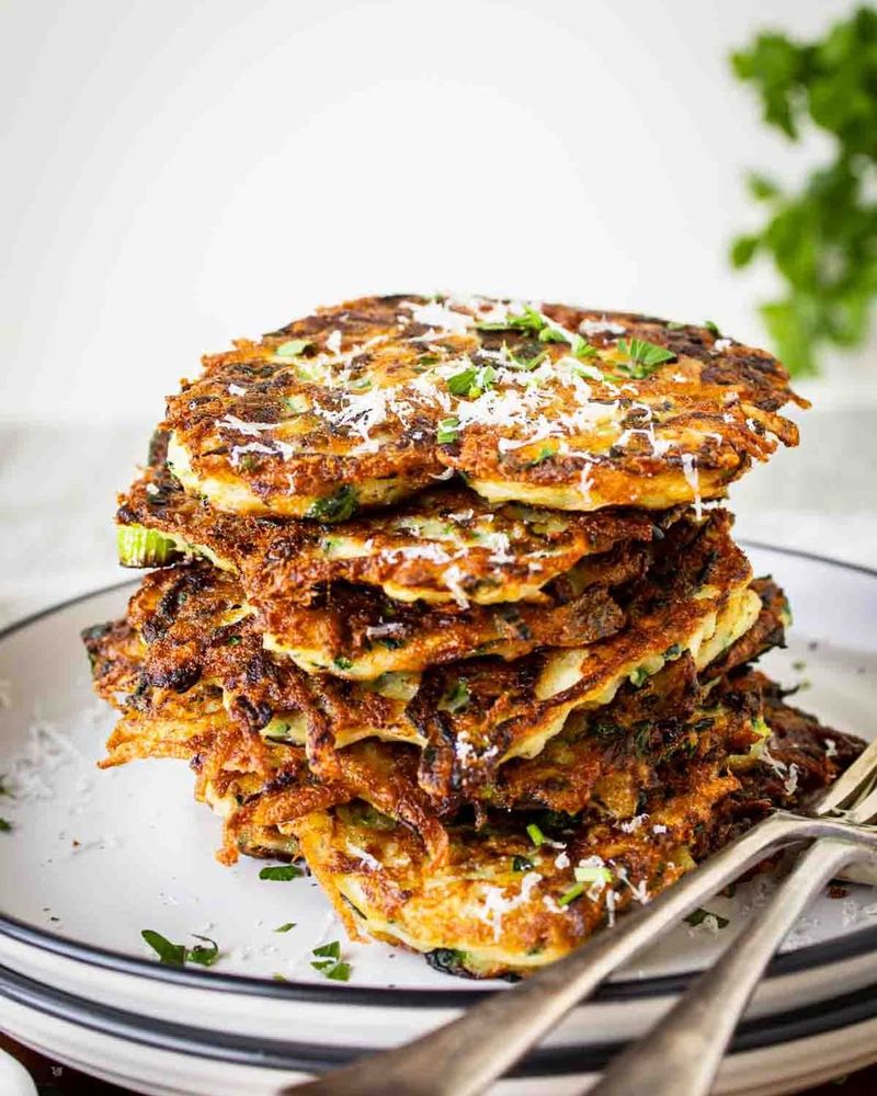 Zucchini Blossom Pancakes