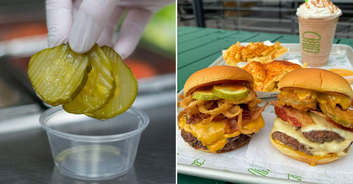 pickles from different fast food chains