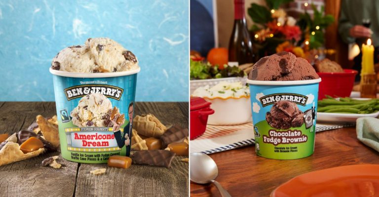 Ben & Jerry's many flavored ice creams
