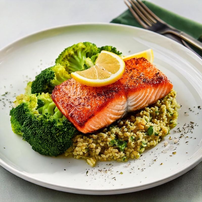 Grilled Salmon With Quinoa