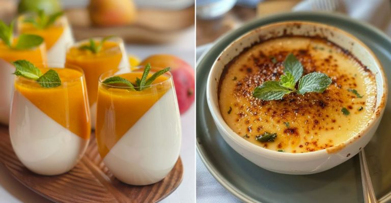 various tasty custards