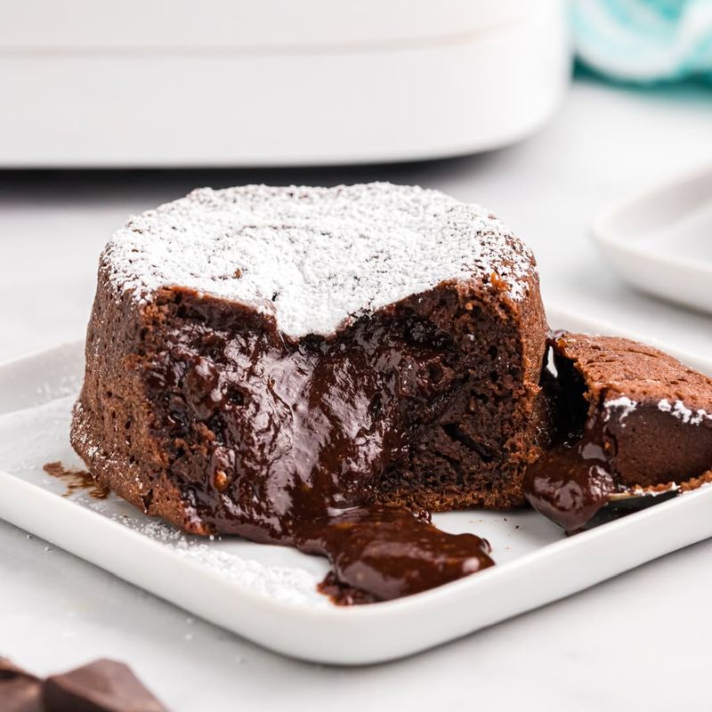 Air Fryer Molten Peanut Butter Cakes