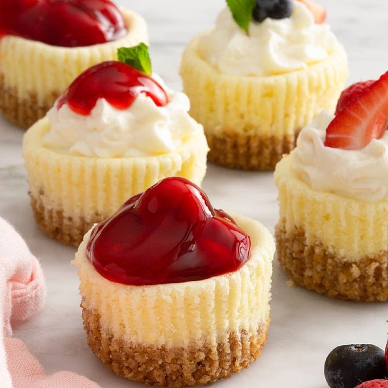 Sweet Air Fryer Mini Cheesecakes