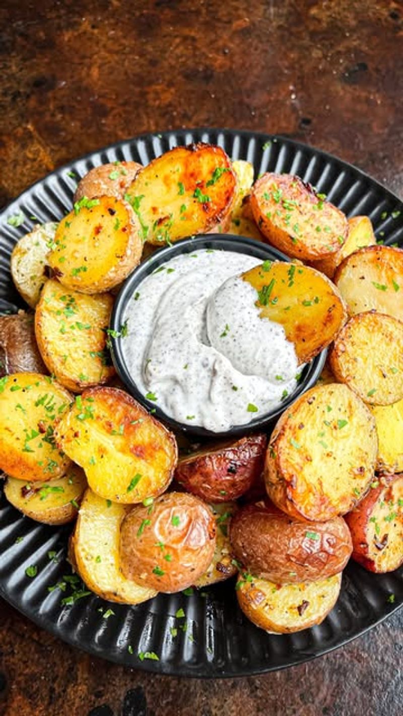Mayo Garlic Roasted Potatoes