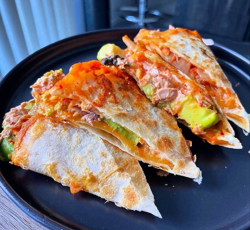 Avocado Kimchi Quesadillas
