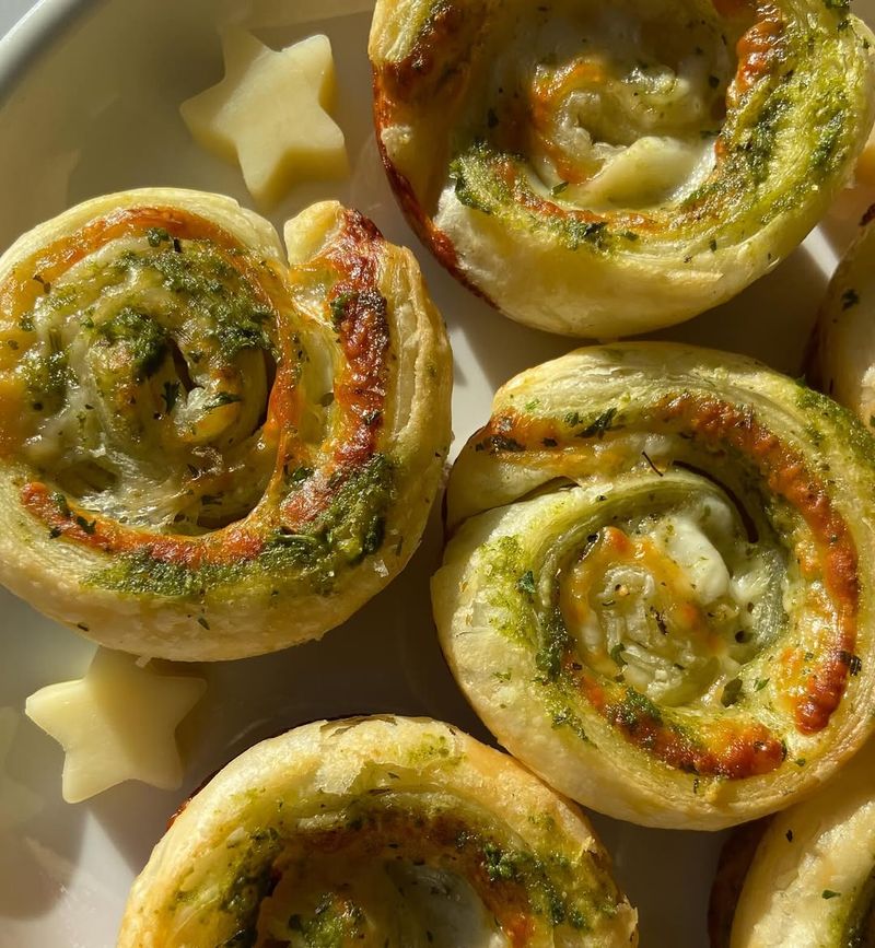 Pesto Parmesan Pinwheels