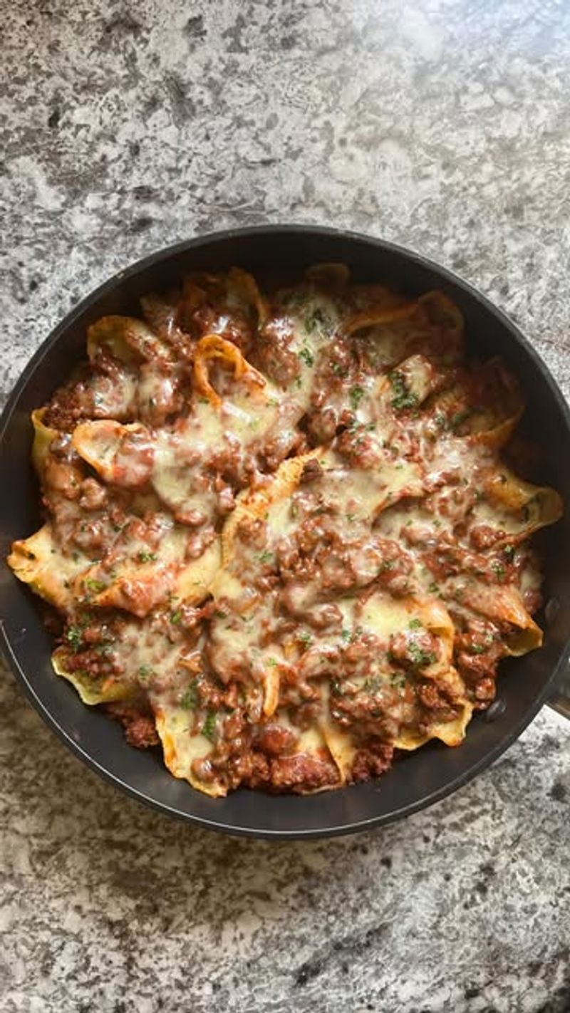 Beef Bolognese Stuffed Shells