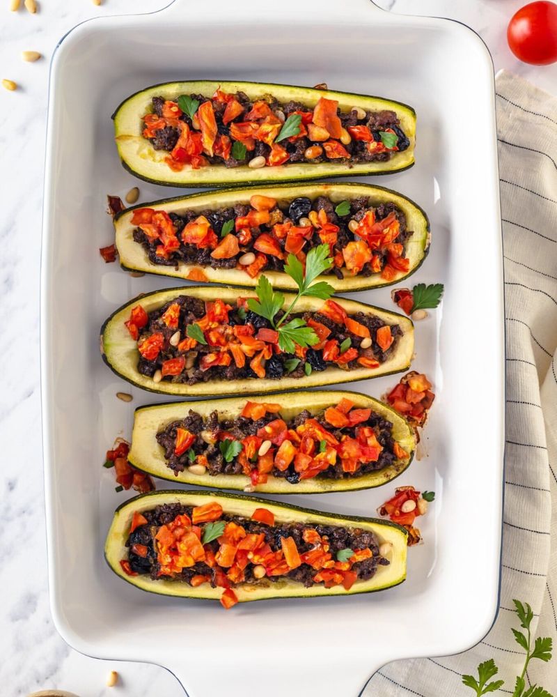Beef Stuffed Zucchini Boats