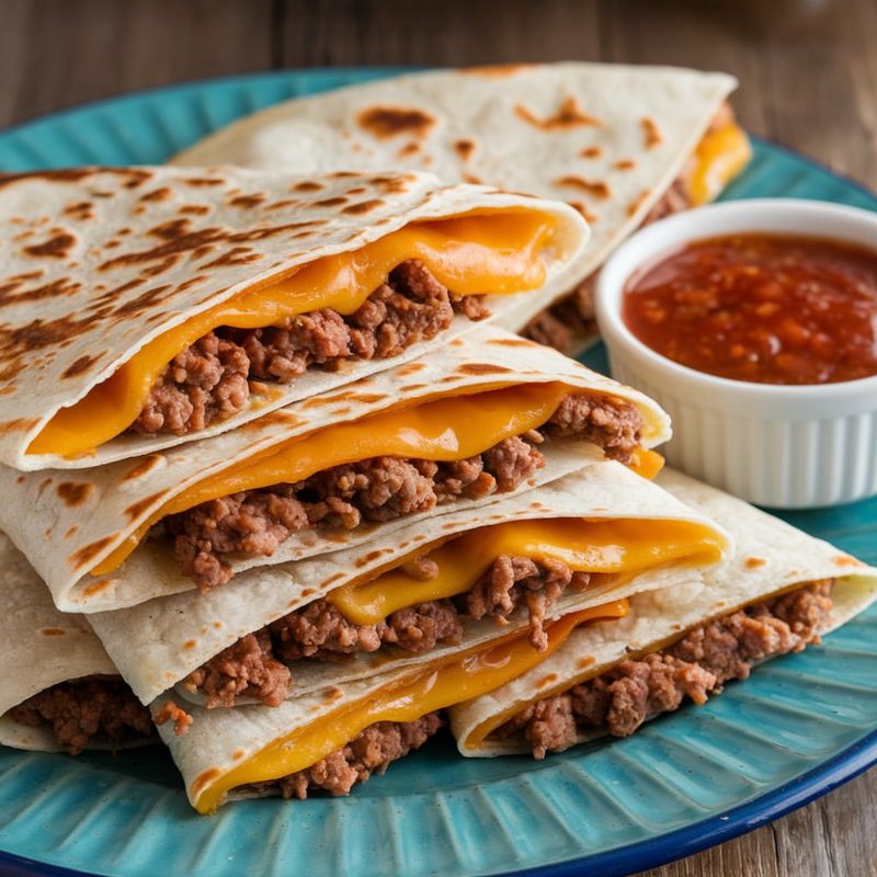 Cheese and Beef Quesadillas