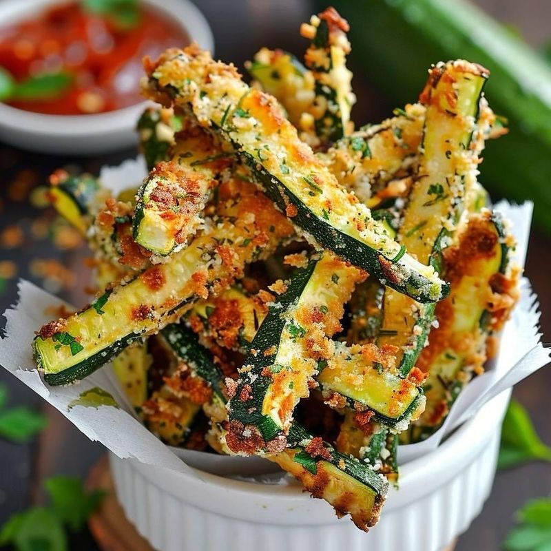Crispy Parmesan Zucchini Fries