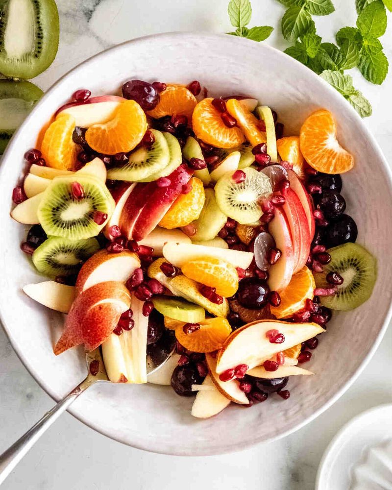 Fruit Salad with Mint & Citrus Dressing
