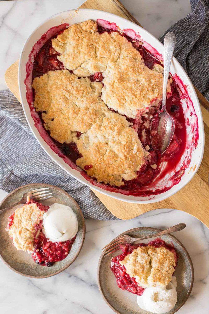 Triple Berry Cobbler