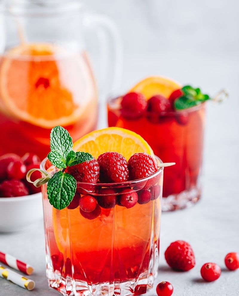 Raspberry And Mint Iced Tea