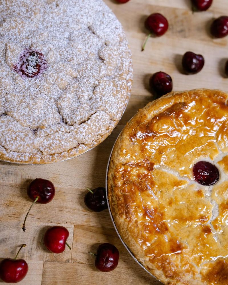 Cherry Coffee Cake Pie