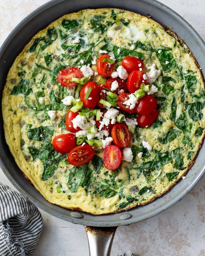 Spinach And Feta Omelette