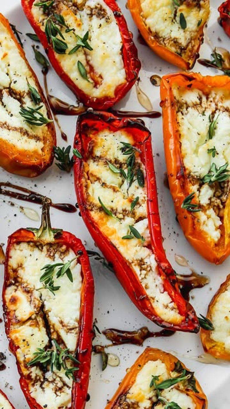 Spinach And Feta Stuffed Peppers