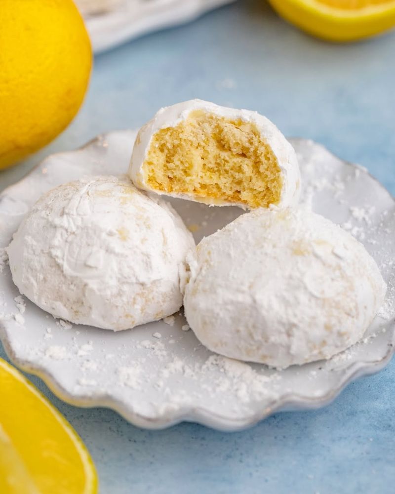 Lemon Coconut Snowball Cookies