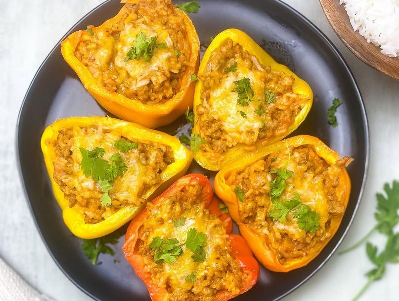 Corned Beef-Stuffed Bell Peppers