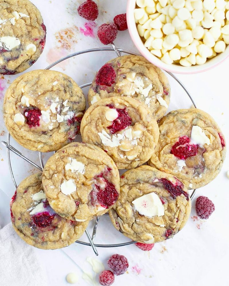 White Chocolate Raspberry Cookies