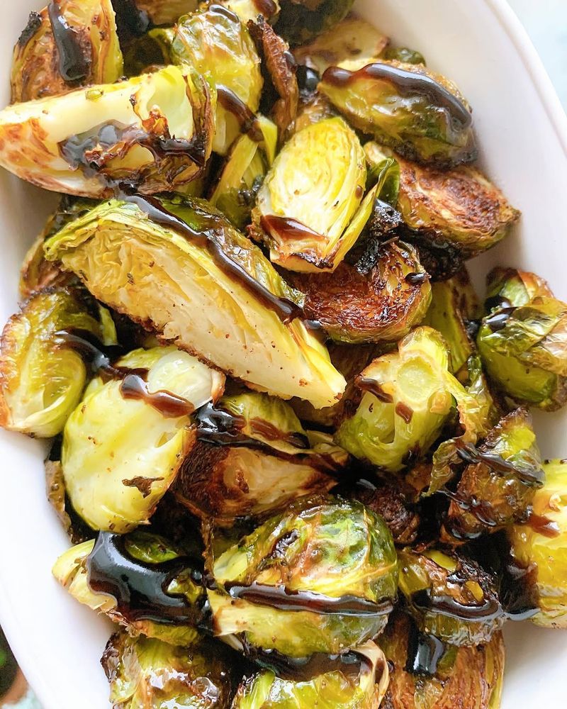 Roasted Brussels Sprouts With Balsamic Glaze