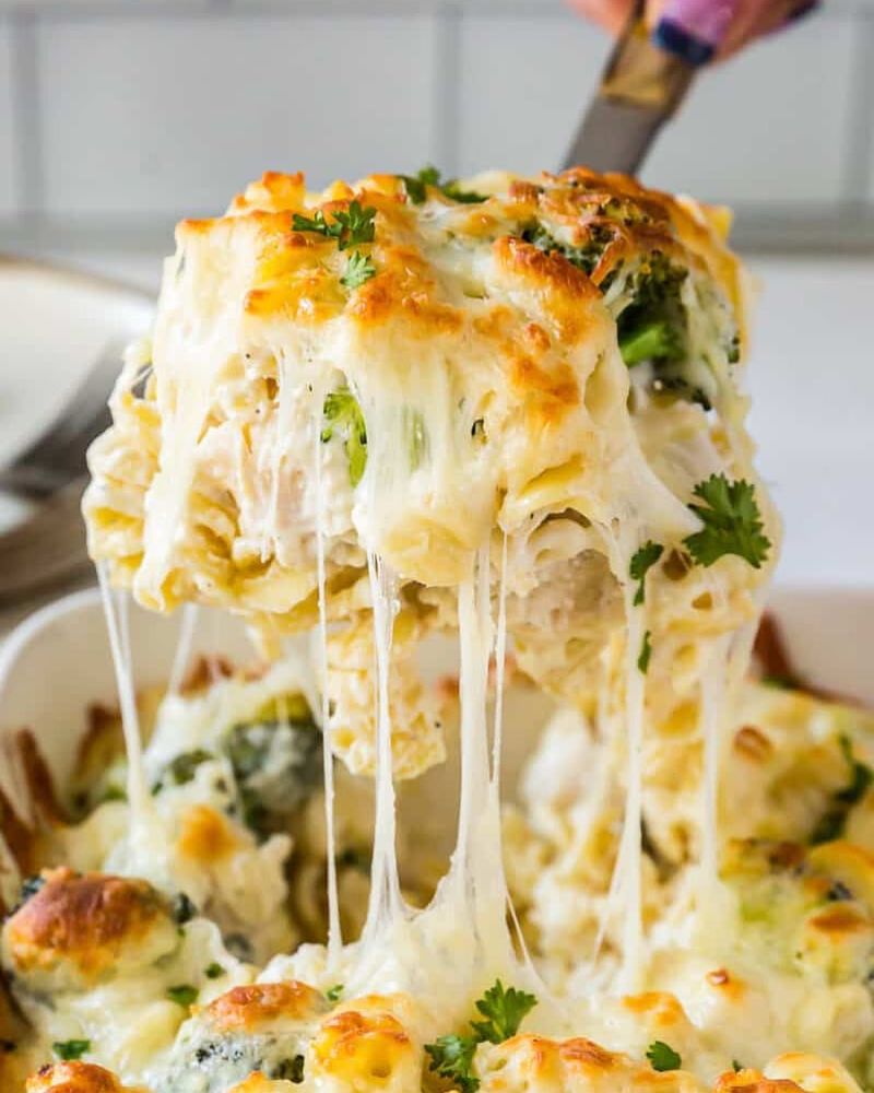 Chicken Alfredo Bake