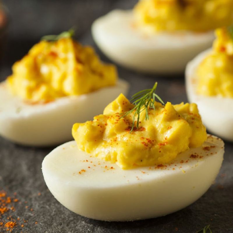 Spicy Horseradish Deviled Eggs