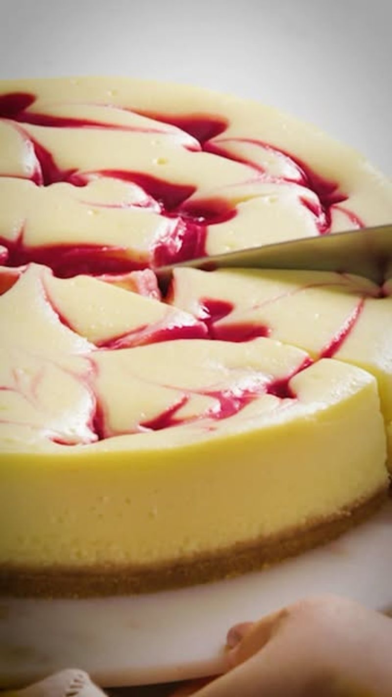Raspberry Swirl Cheesecake