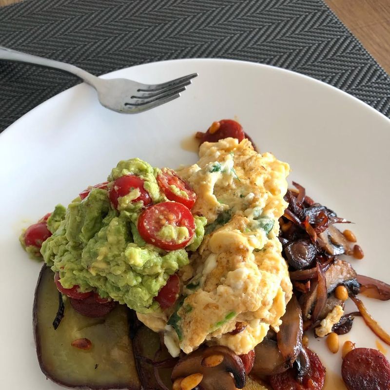 Scrambled Eggs With Za’atar & Feta