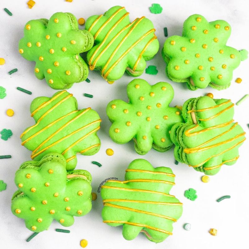 Minty Green Macarons