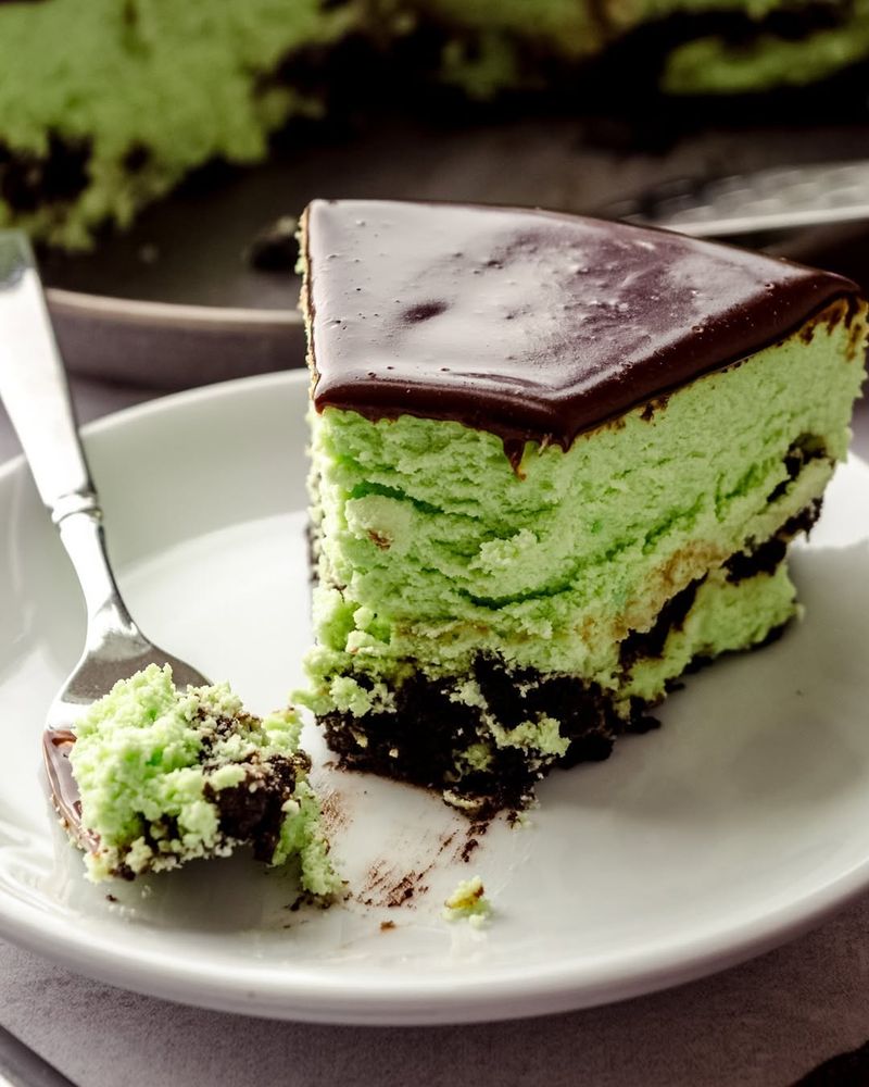 Minty Green Cheesecake