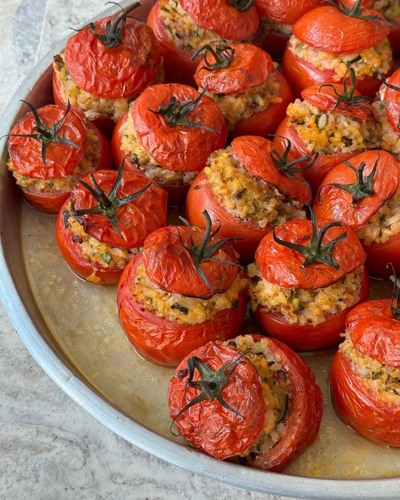 Beef and Rice Stuffed Tomatoes